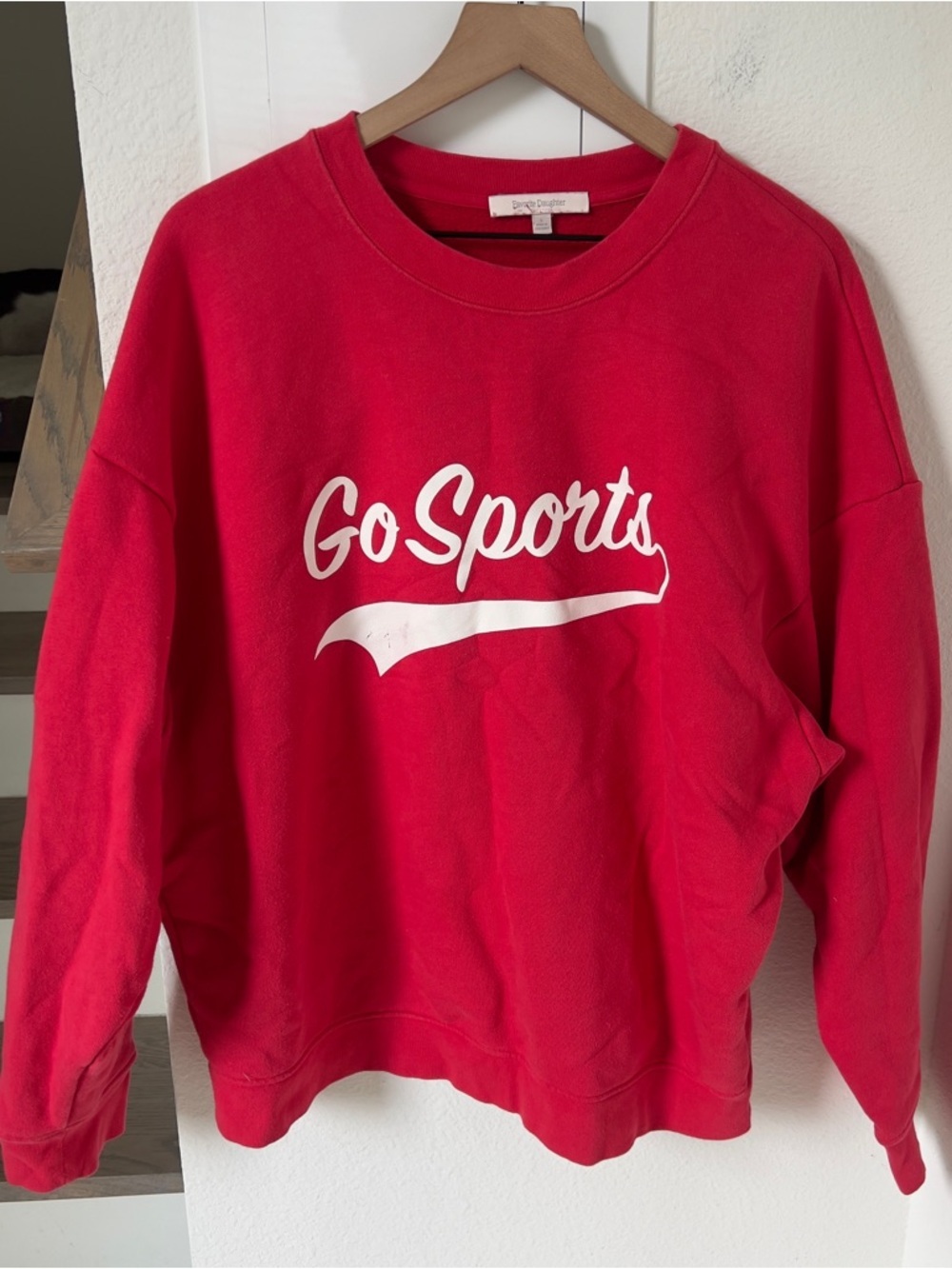 Favorite Daughter Red "Go Sports" Logo Sweatshirt - Picture 2 of 6
